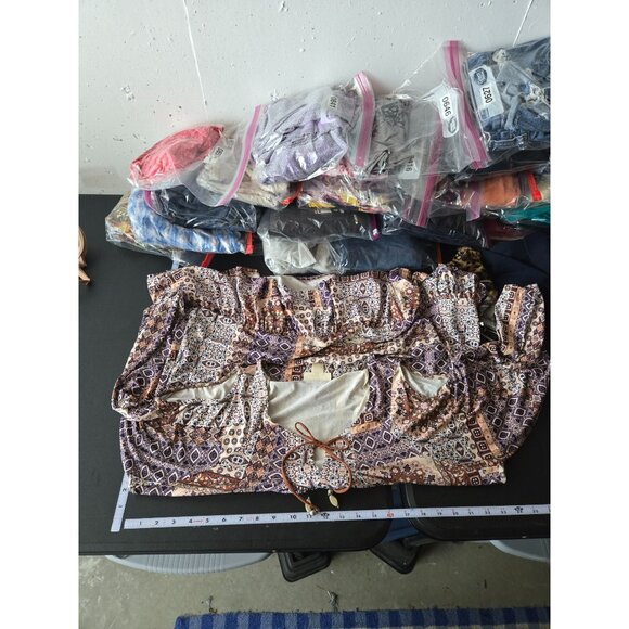 Style & Co Womens Cold Shoulder Long Sleeve Top Plus Size 0X Ruffle Boho Stretch - Picture 7 of 10